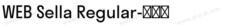 WEB Sella Regular字体转换
